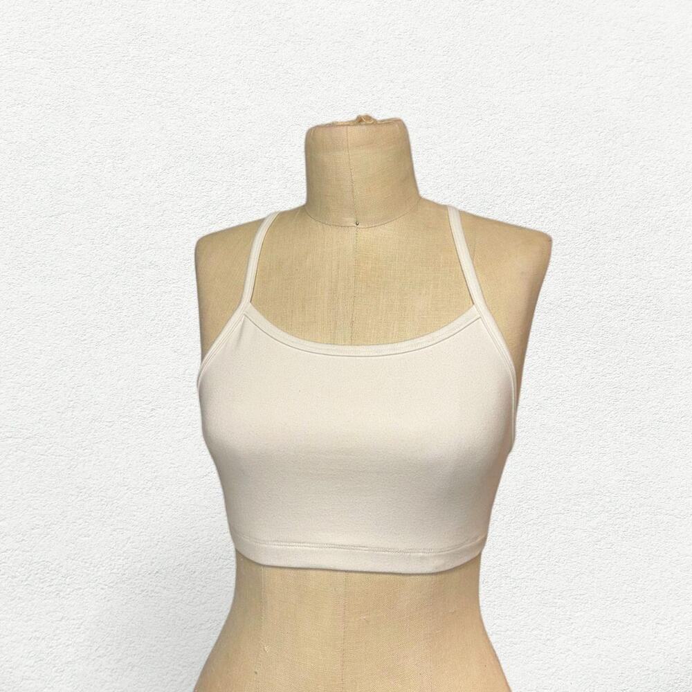 Reeboks Sports Bra Crop Tank Top in White